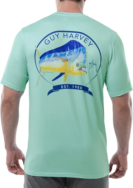 Guy Harvey Fishing Shirts Short Sleeve Jersey Uv Protection Man