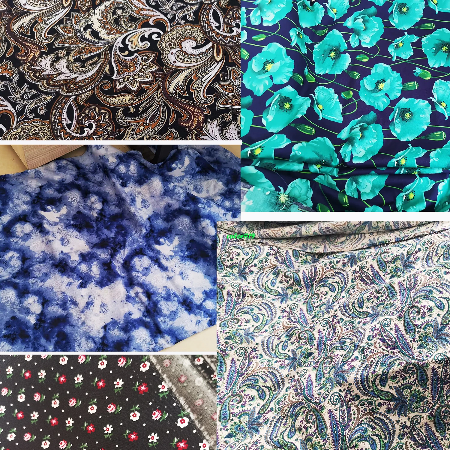 Promotion 57'' Wide By Meter Fabric Cotton Calico Shirt Robe Sewing Material Poplin Vintage
