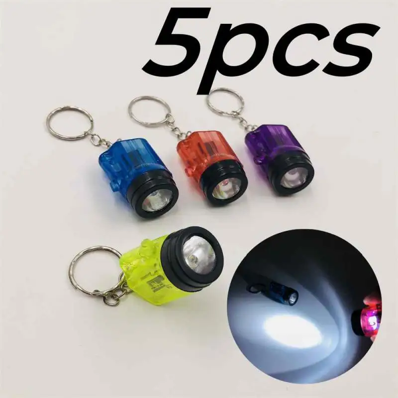 

5pcs LED Keychain Flashlight Mini Flashlights Pocket Emergency Light Waterproof Torch Small Torches Super Bright Keychain Lights