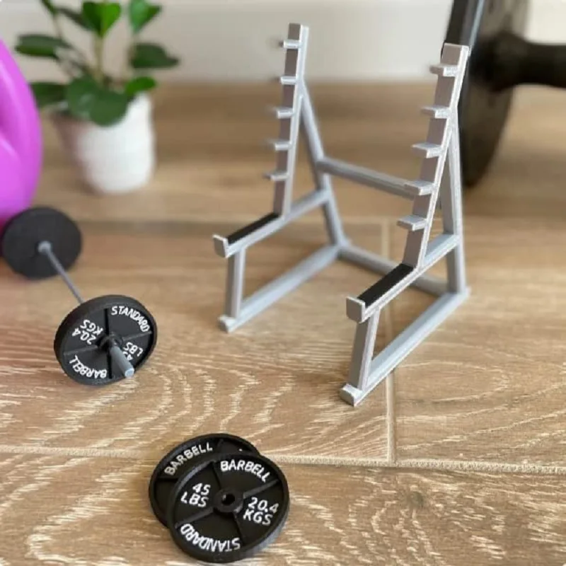 Pen Storage Squat Rack Decoration Desk Barbell Rack Pen Holder Display Portable Gym Theme pen holder