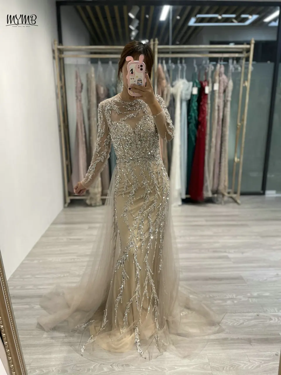 chinese dress ladies Alexandra Pearl Embellished Maxi Dress | Made-To-Order