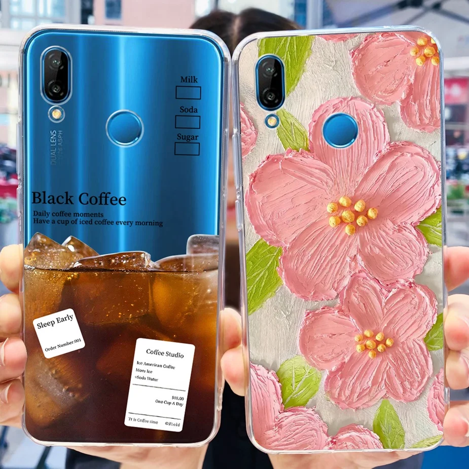 Stylish Painted Clear Silicone Soft TPU Phone Case