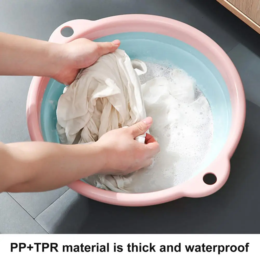 Folding Wash Basin Collapsible Wash Basin Foldable Wash Basin Wearable Folding Washbasin Lightweight Wash Basin Space Saving Portable Plastic Foldable Basin Multifunctional