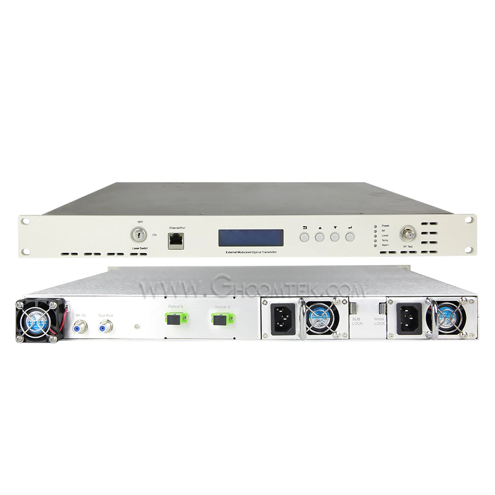 Modulazione Esterna Catv 1550Nm Trasmettitore Ottico Sc/Apc 2 Porte Di Alimentazione