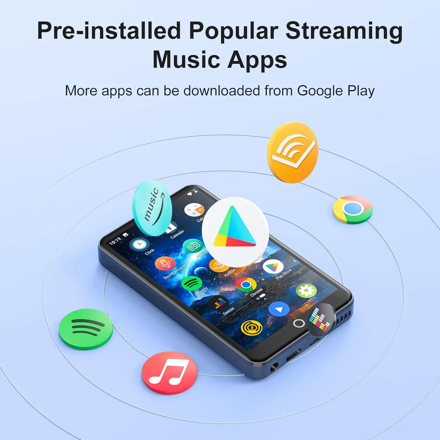 Lecteur MP3 96 Go Avec Bluetooth Et WiFi, Android 13 MP3 MP4