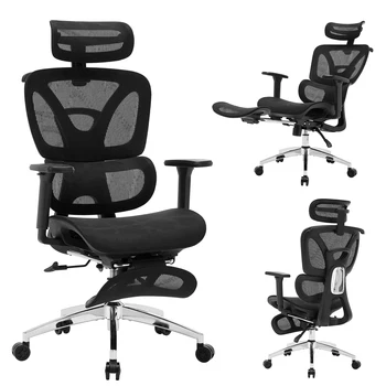 Ergonomic Office Chair High Back Desk Chair with Footrest Dynamic Lumbar Support Swivel Rolling For Home Office Gaming