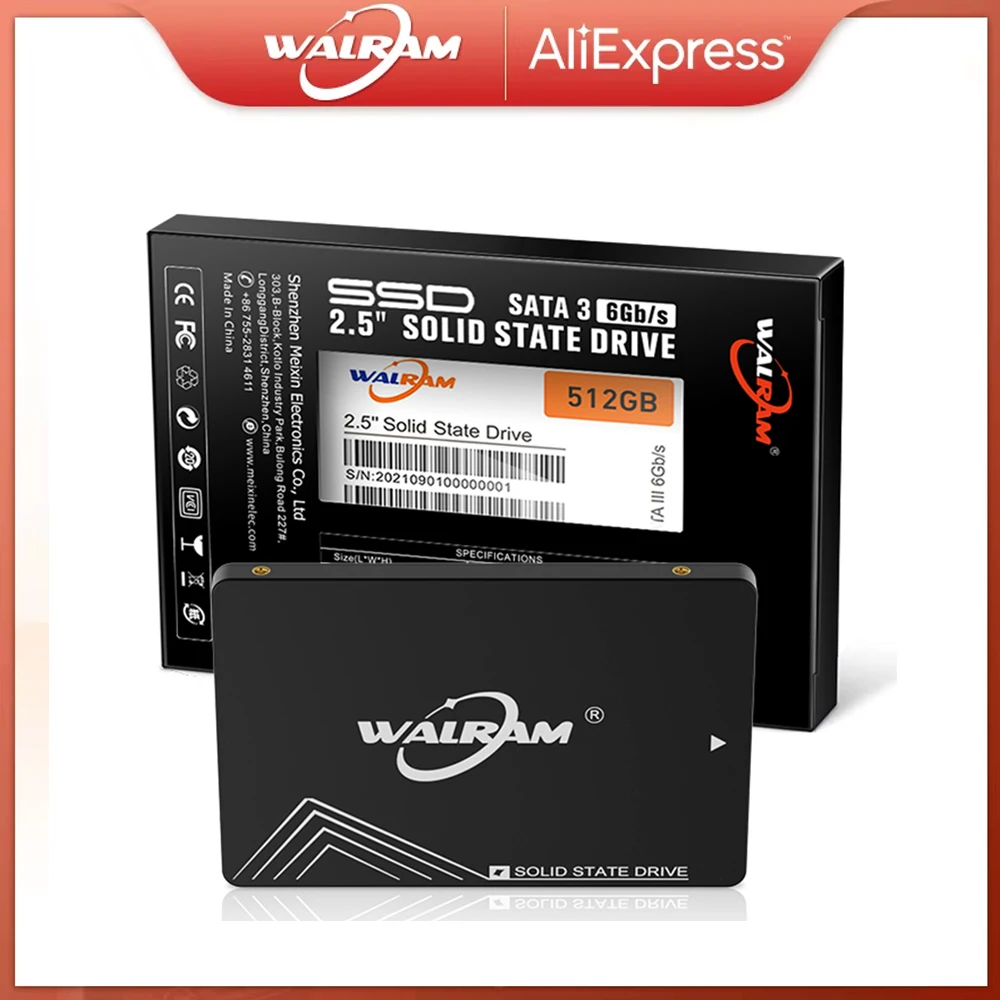 WALRAM SATA SSD 2.5 Inch Internal Solid State Drive, 120GB 128GB 240GB 256GB 480GB 500GB 512GB 1TB 2TB