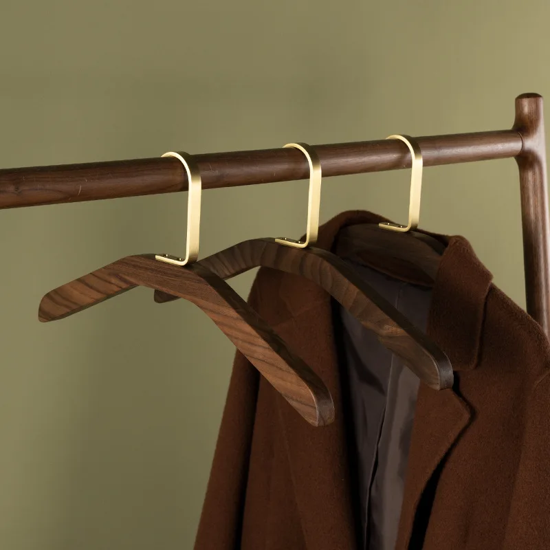 Retro Coat Hangers Wooden+Metal Design Coat Hanger Thicken Width