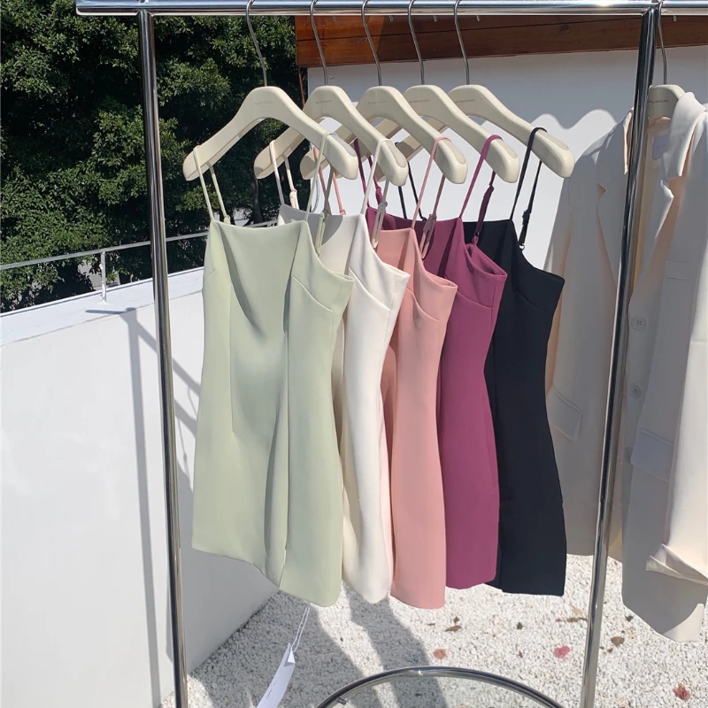 Pink slip dress