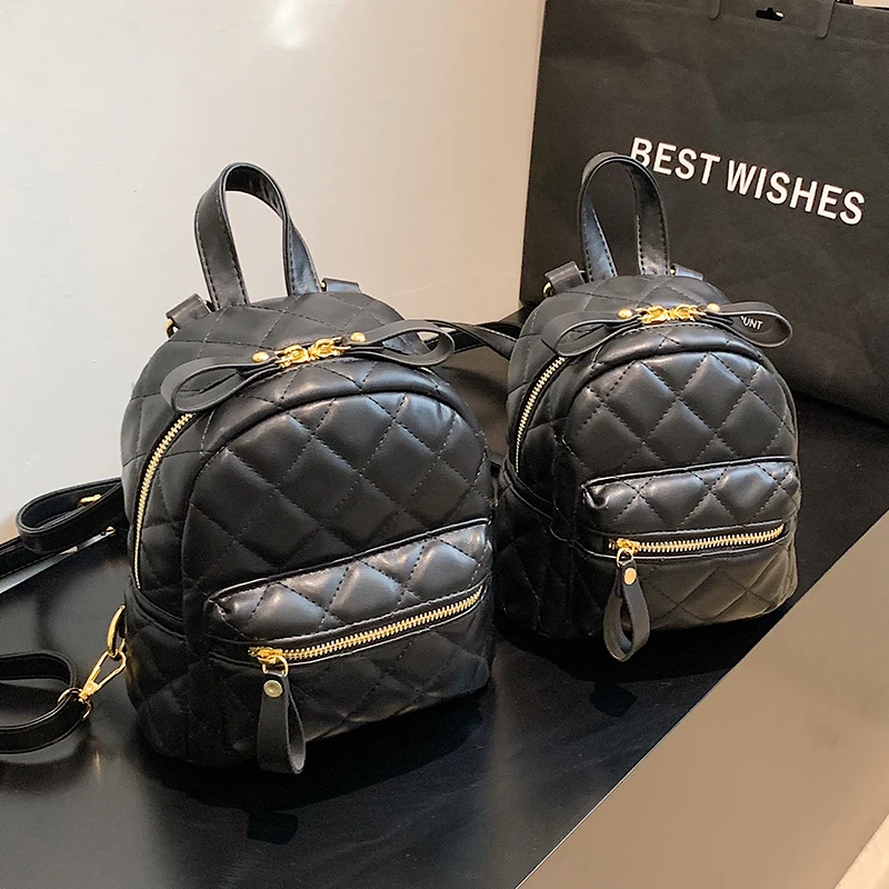 

Diamond Lattice Bags Women In Autumn/winter 2022 New Popular Crossbody Bag Niche Design Multi-purpose Backpack Small Backpack