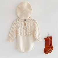 2024 Spring Baby Clothes Girls Romper Autumn Long Sleeve Baby Girl Knit Hollow Out Rompers Baby Jumpsuit Baby Clothes 6