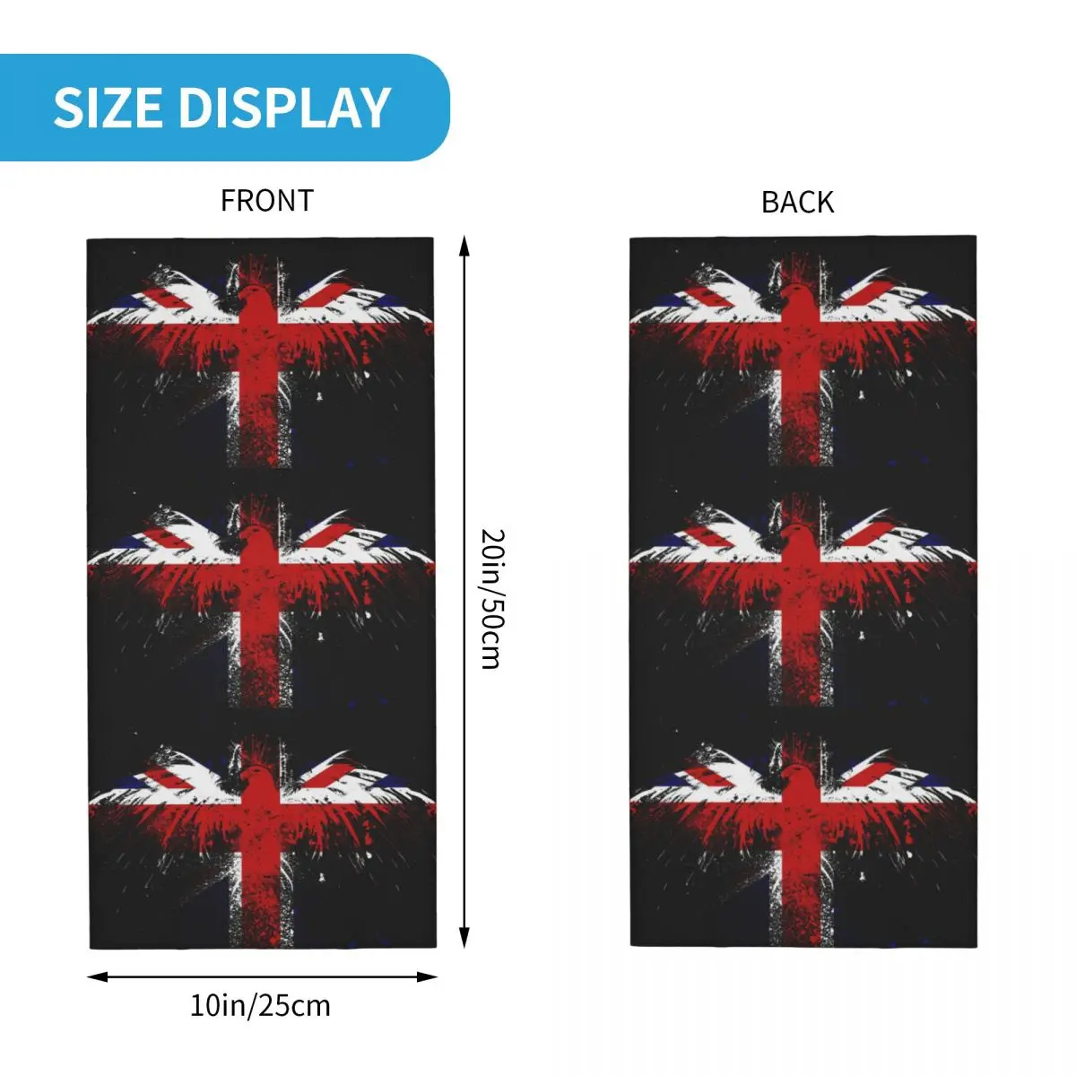 British Flag Bandana Neck Gaiter Printed Balaclavas Wrap Scarf Multi-use Headwear Cycling Unisex Adult Windproof