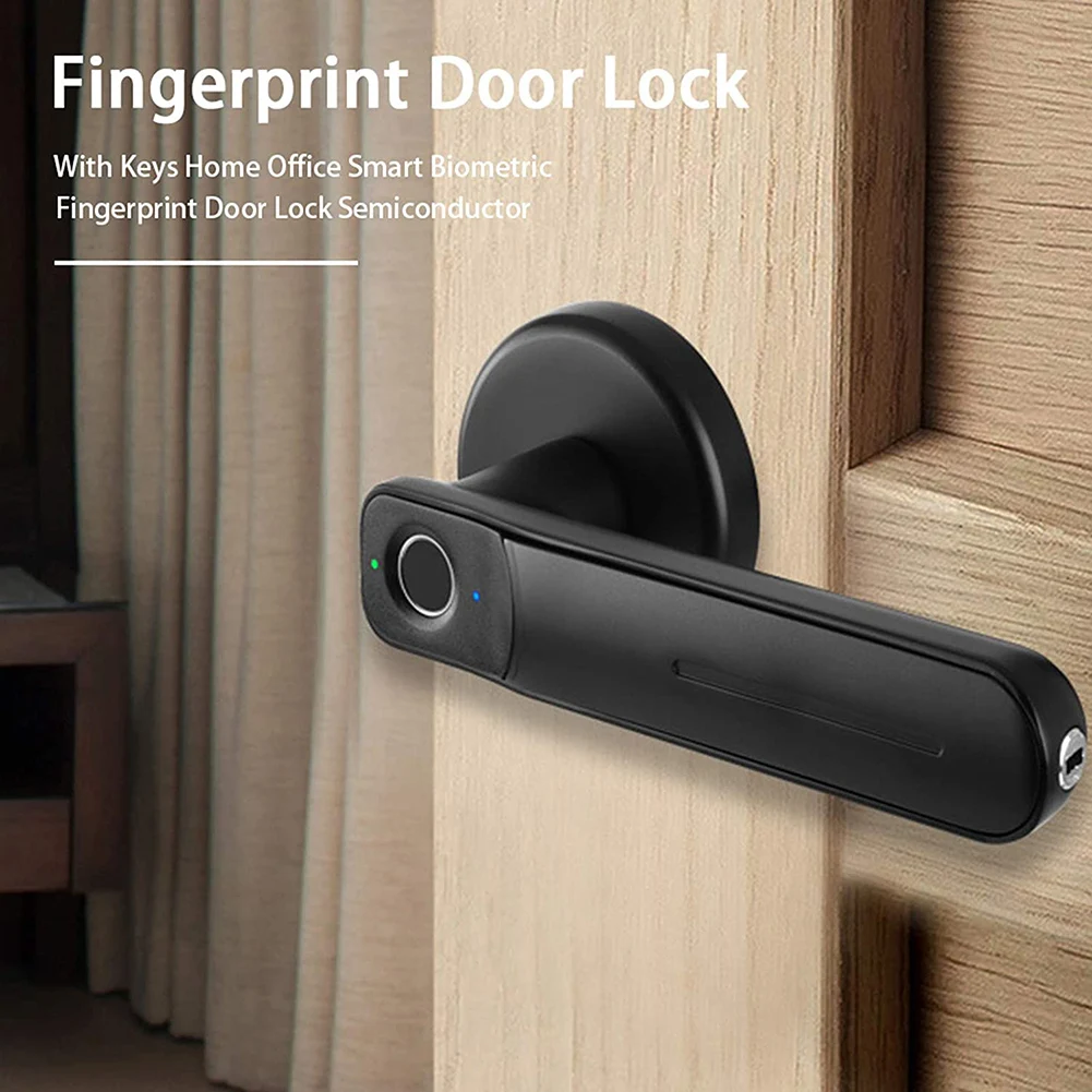 

Fingerprint Door Lock Handle Anti Theft Smart Electric Biometric Keyless Entry Security Operated Sensitive Zinc Alloy Home