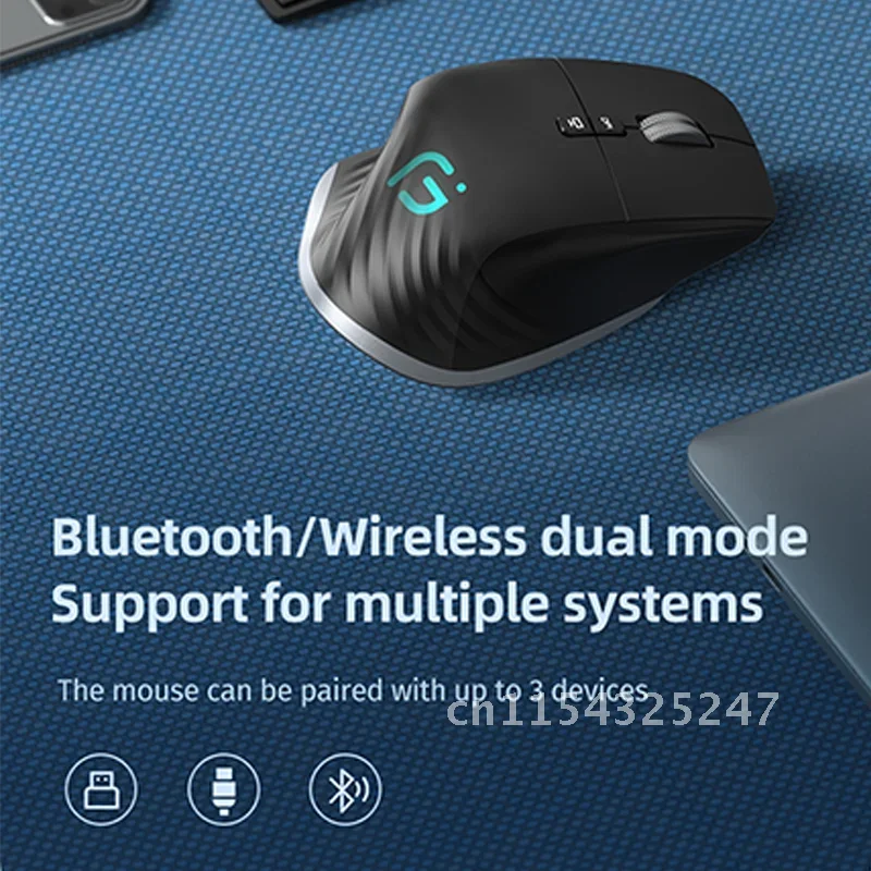 

Мышь Компьютерная аккумуляторная Бесшумная эргономичная, 2,4 ГГц, Type-C