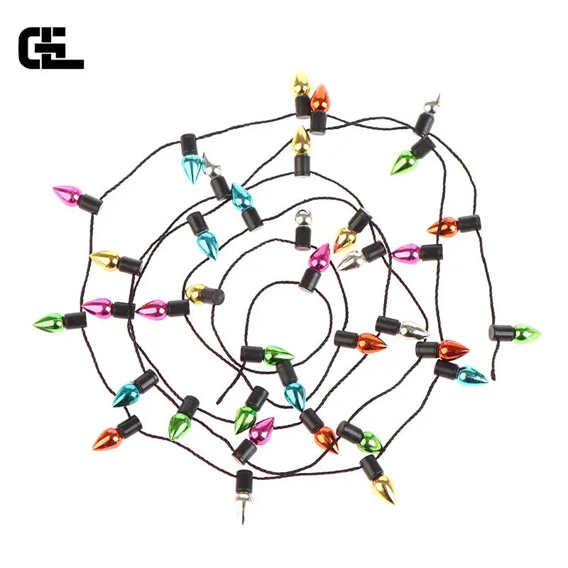 

1:12 Рождественская миниатюрная искусственная Строка без электричества, красочные украшения для кукольного домика, украшения для рождественской елки, технические принадлежности