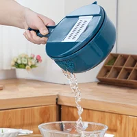 9-in-1 multifunctional vegetable chopper, carrot and potato manual shredding and slicing machine, radish chopper, kitchen tool 5