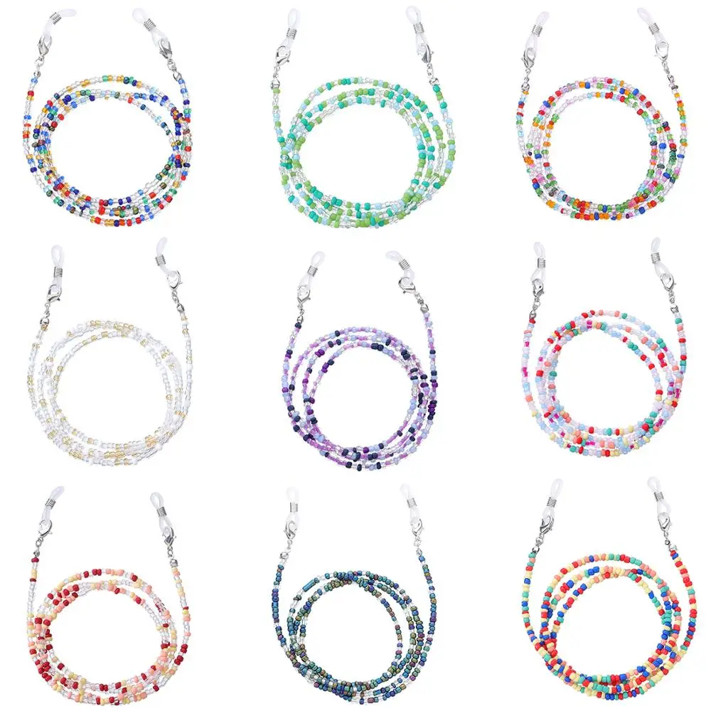 Wgoud Anti-Lost Eyeglass Strap Beaded Mask Chain Fashion Reading Glasses Sunglasses Spectacles Holder Neck Cord