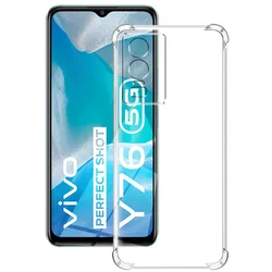 Clear Shockproof TPU Silicone Phone Case with Airbag Protection for Vivo Y76S 5G (Shockproof Case)