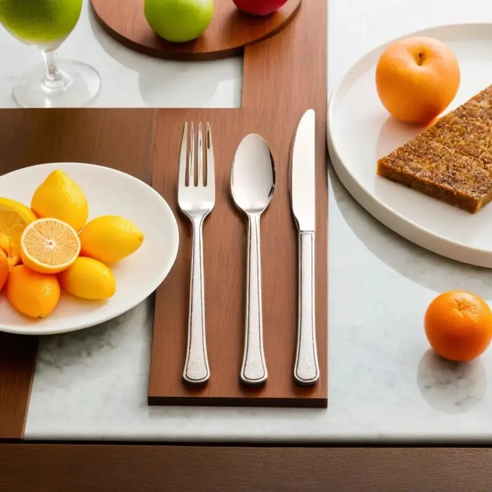 Clear Heavy Weight Assorted Plastic Cutlery Set