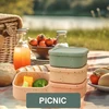 1PCS Silicone Feeding Bowl With Lid Kids Dishes Plate BPA Free Reusable Silicone Lunch Box Microwaveable Lunch Box Baby Stuff 6