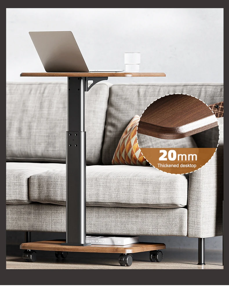 Description Picture 6 of itemMultifunctional Sofa Side Rack Table Household Tea Table Bedside Table Table Mobile Storage Rack for Computer with Wheel