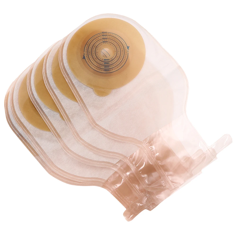 Disposable Ostomy Bags Skin Stoma Rings Leakproof Barriers Nonwoven Lining Safe Daily Use Fits Stoma Sizes Women Men 5pcs