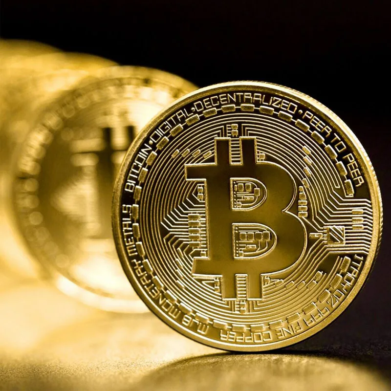 

Bitcoin Coin Gold And Silver Money For Game Play Art Collection Commemorative Bit BTC Metal Antique Imitation