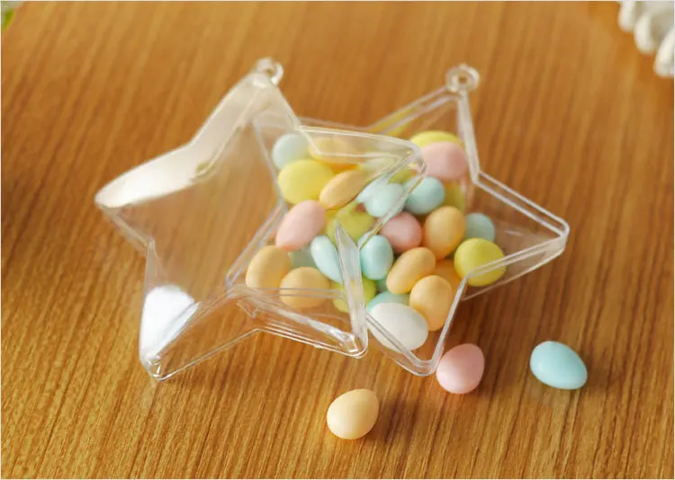 10 stücke/20 stücke Lebensmittel qualität transparente Kunststoff Candy Box DIY Lebensmittel verpackung Candy Box Hochzeit liefert Candy Box Bonbons Verpakking – Detail 5