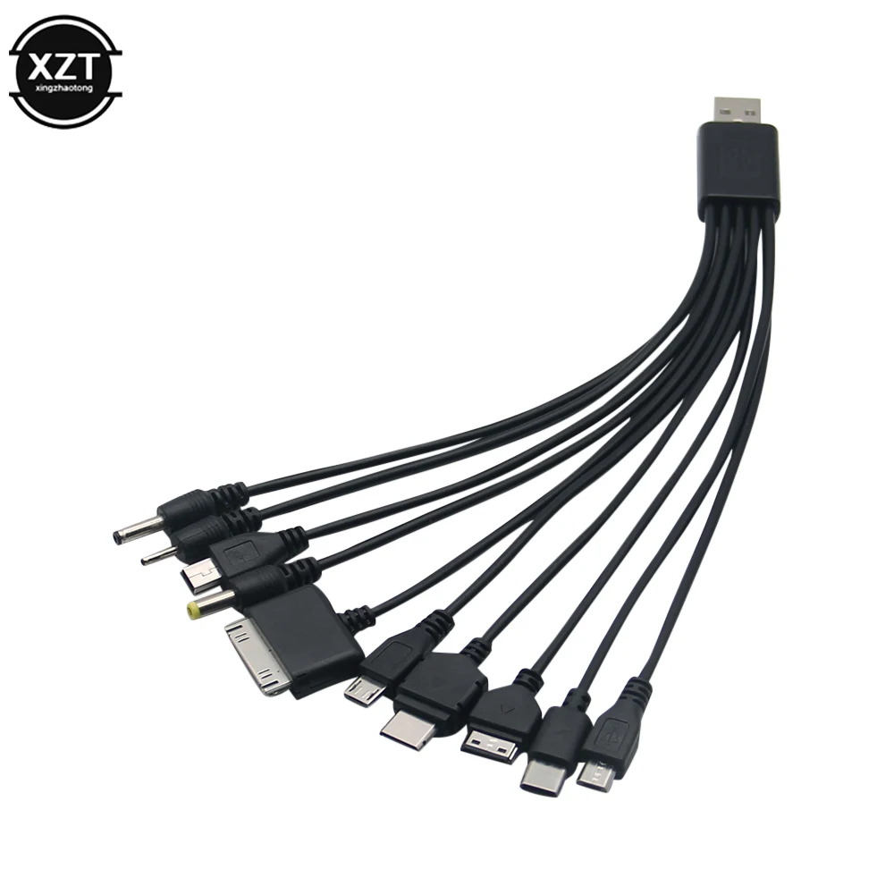 1pcs 10 in 1 Micro USB Cables Multi Charger Retractable Design Phone Cable For Various Cellphone Charging Cable Accessory charging cable usb charging cable