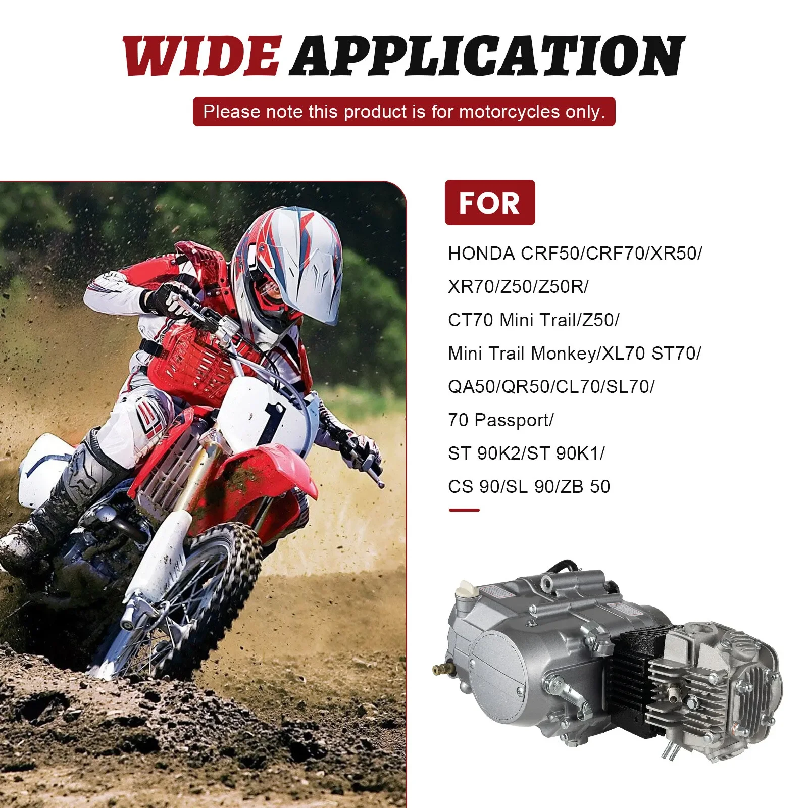 Motore 49 CC 2 Tempi - Per Mini Bike, Dirt Bike E ATV, Completo Di Accessori