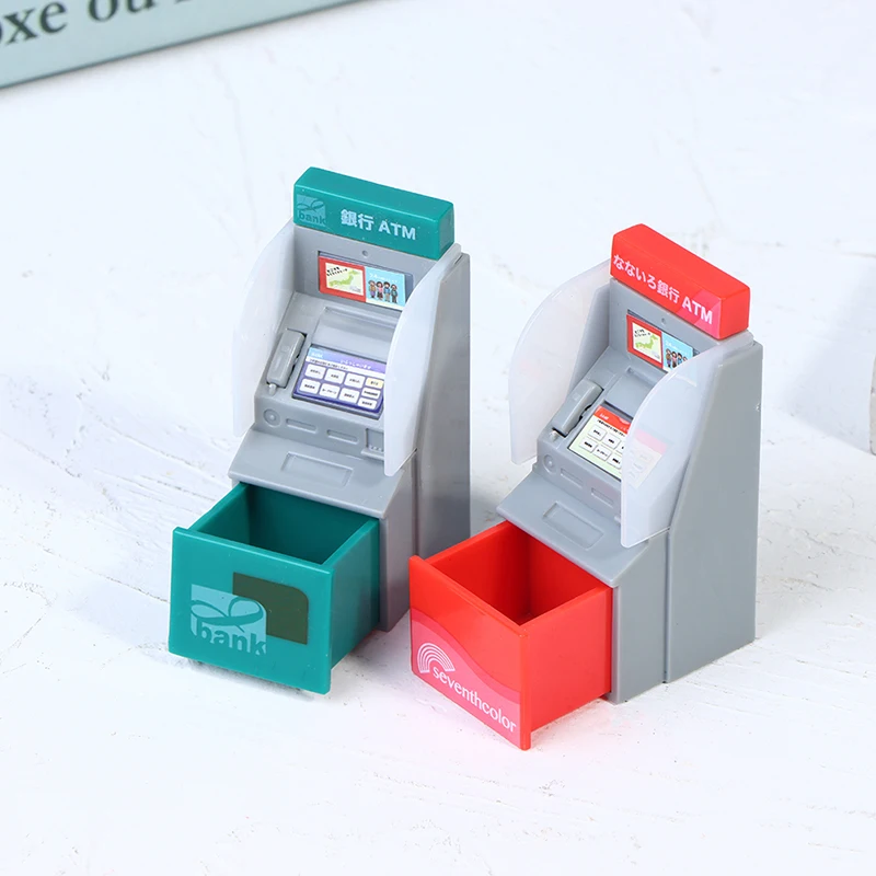 1:12 Dollhouse Miniature Simulation ATM Cash Dispenser Model Accessories Toys for Doll House Decoration 5