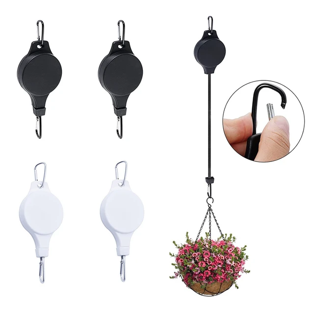 1pc Pulley Type Plant Hooks Retractable Plant Hook Pendant For