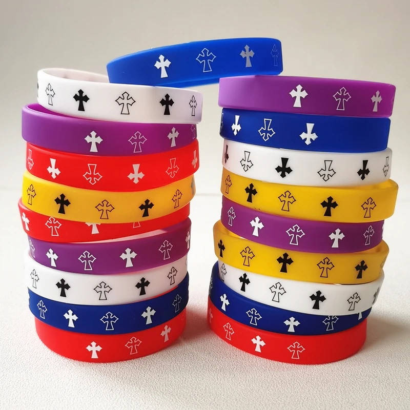 Cross Silicone Bracelet Silicone Wristbands Christian Wristband