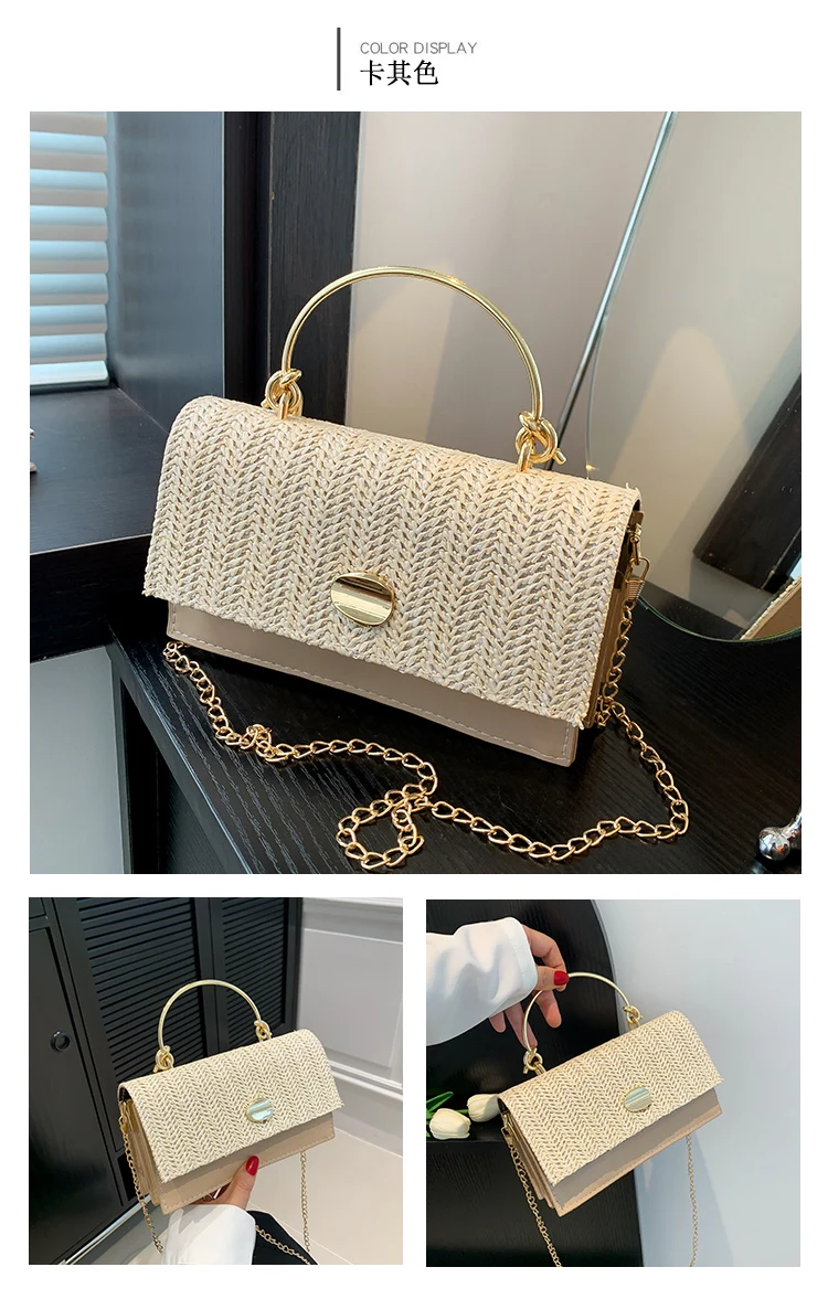 Fashion Pu Hasp Ladies Top-Handle Bags Braid Design 2024 New Brand Shoulder Bags for Women Free Shipping Bolsas Femininas
