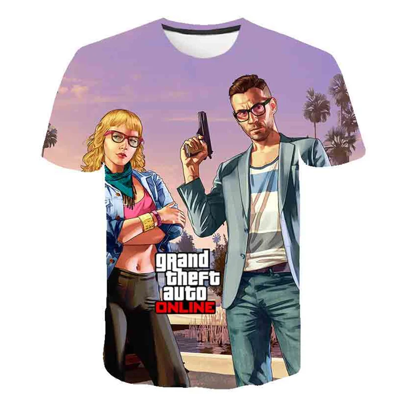

Kids Grand Theft Auto T Shirts Clothing Children's Boys Girls Game GTA 5 T-Shirts Clothes Children Summer New Tees Tops Costumes