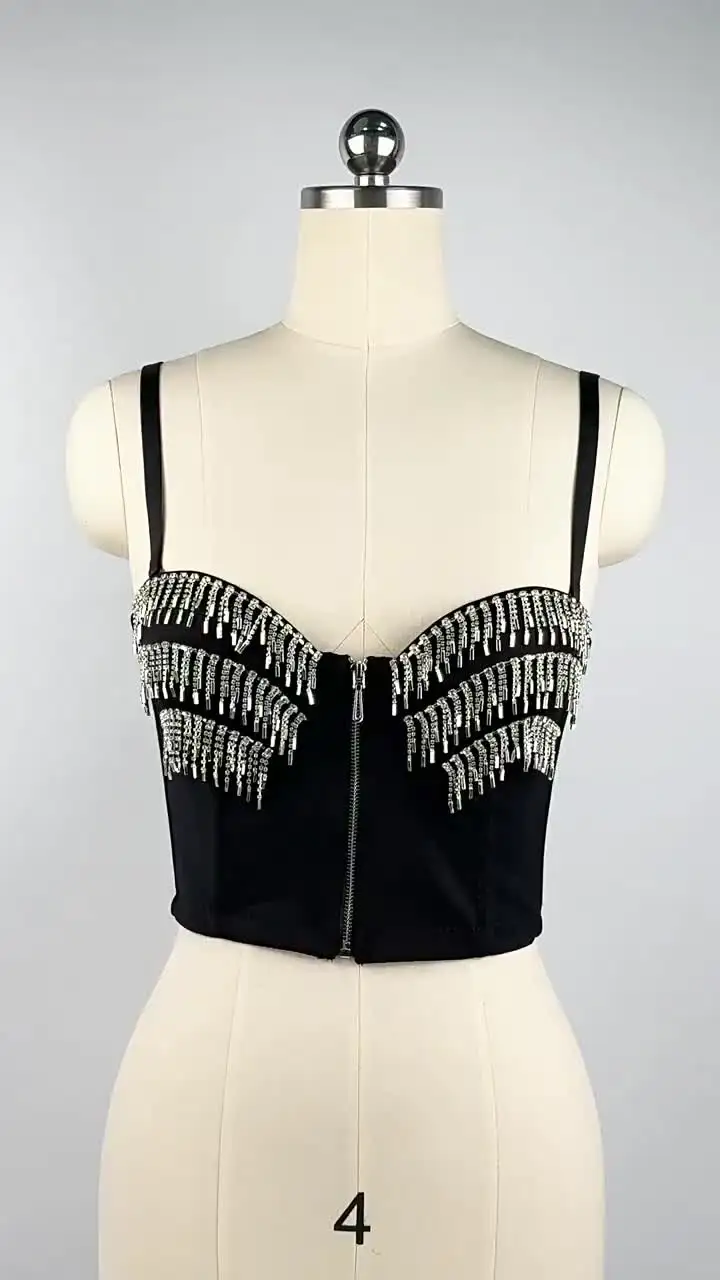 SXTHAENOO Spice Girl сексуальный дизайн с кисточками корсет рыбья кость Y2K Harajku High Street