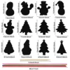 48Pcs Christmas Rainbow Scratch Paper Xmas Tree Snowman DIY Hanging Ornaments for Kids Gifts 2024 Navidad Party Decor Supplies 3
