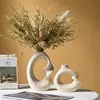 CAPIRON Ceramic Matte Vase Set of 2 for Pampas Grass Dried Flower Modern Nordic Accessories Home Decoration Tabletop Interior 1