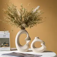 CAPIRON Ceramic Matte Vase Set of 2 for Pampas Grass Dried Flower Modern Nordic Accessories Home Decoration Tabletop Interior 1