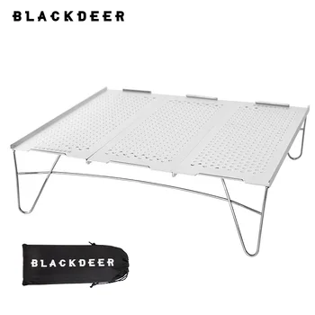 Blackdeer 야외 테이블, 접이식 휴대용 알루미늄 합금, 초경량 캠핑 바베큐, 미니 테이블, 캠핑 가구, 실버