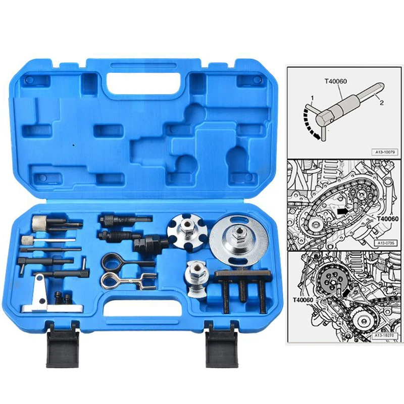 

Diesel Engine Timing Tool & HP Pump Locking Set Kit For AUDI VAG VW 2.7 3.0TDi V6 4.0 4.2Tdi V8 CRD Car Repair Tools