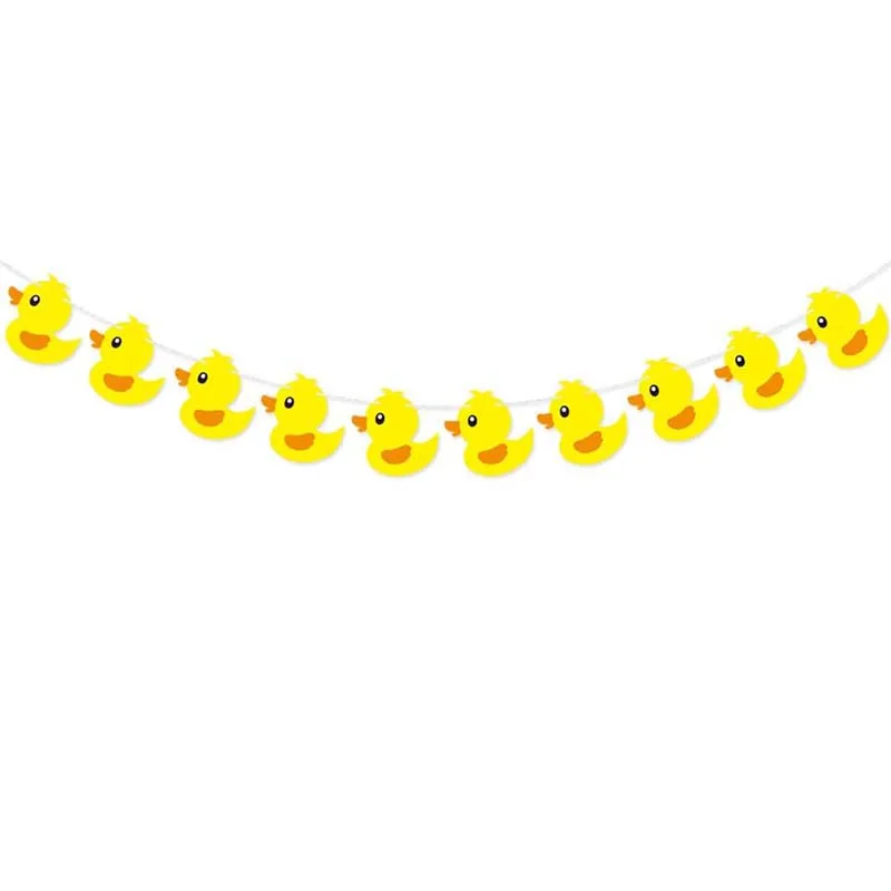 Rubber duck birthday party decorated duck garland banner
