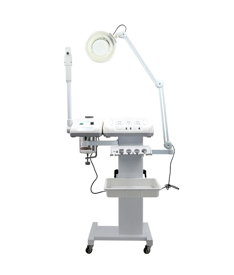 Upgrade your clinic with this 11-in-1 multifunction facial machine featuring ultrasound, galvanic, high frequency, vacuum suction, ozone therapy, and skin analysis tools. Designed for deep cleansing, anti-aging, and professional skin rejuvenation treatments. 11-in-1 Professional Multifunction Facial Machine For Estheticians
