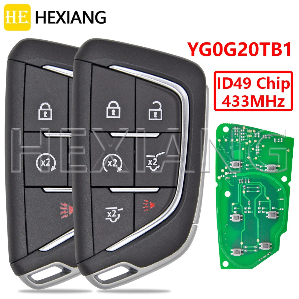 Keyless Go Car Remote Control Key ID49 433MHz for Cadillac Escalade CT4 CT5
