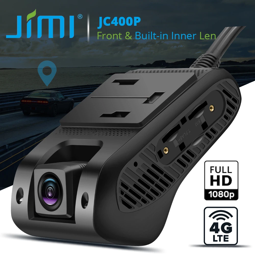 Jimi JC400P 4G Car Camera With Live Stream1080P Dual Cameras GPS