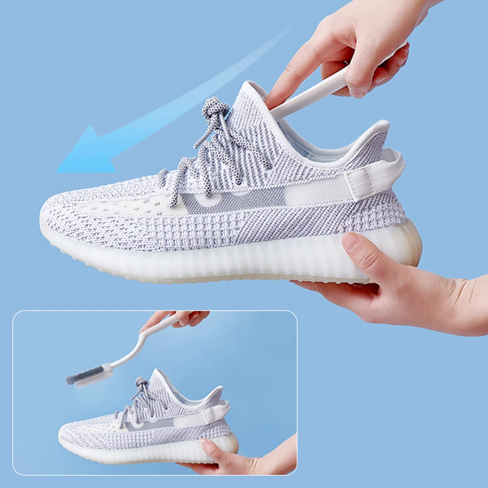 Long Handle U-shaped 3 Sided Plastic Shoe Cleaning Brush Durable Cleaner Shoe Slippers Kit Hanging Soft Shoes Brush Dropshipping 5