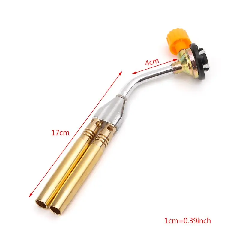 Jet Flame Torch Double Tube Brazing Gas Blowtorch for Burner Outd