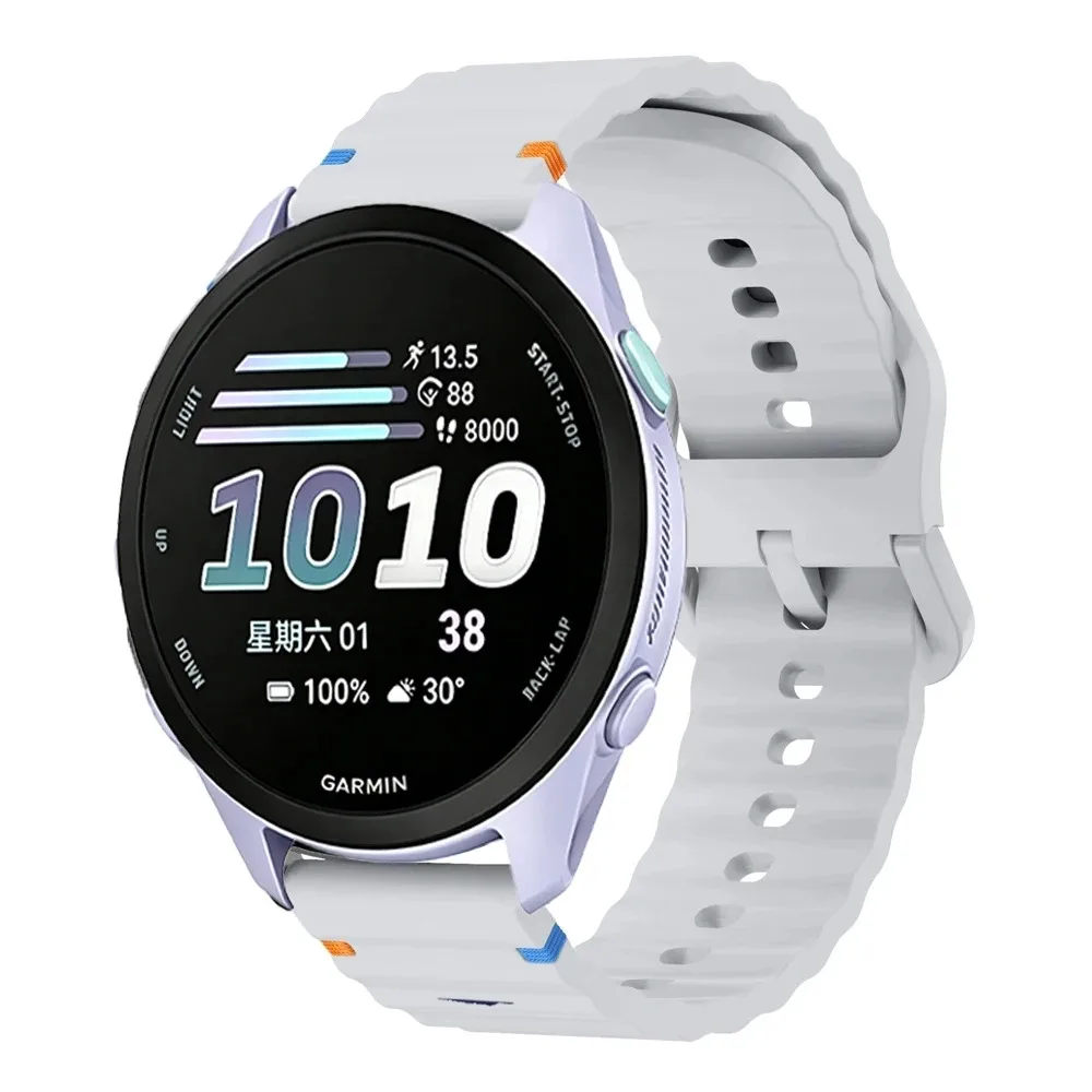 Silicone Strap for Garmin Smartwatches - Various Sizes and Colors Available