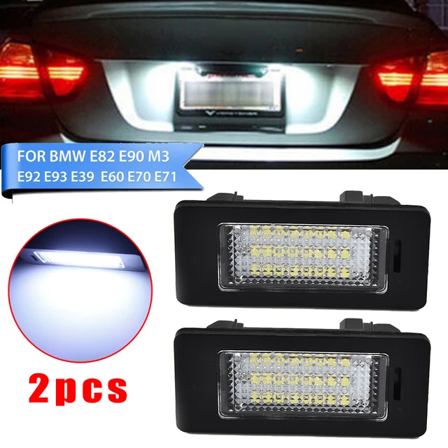 2 PCS Car LED License Plate Lights 24LED For BMW E90 M3 E92 E70 E39 F30 E60  E61 E93 6000-6500K White 8-30V 2.4W Car Accessories - AliExpress