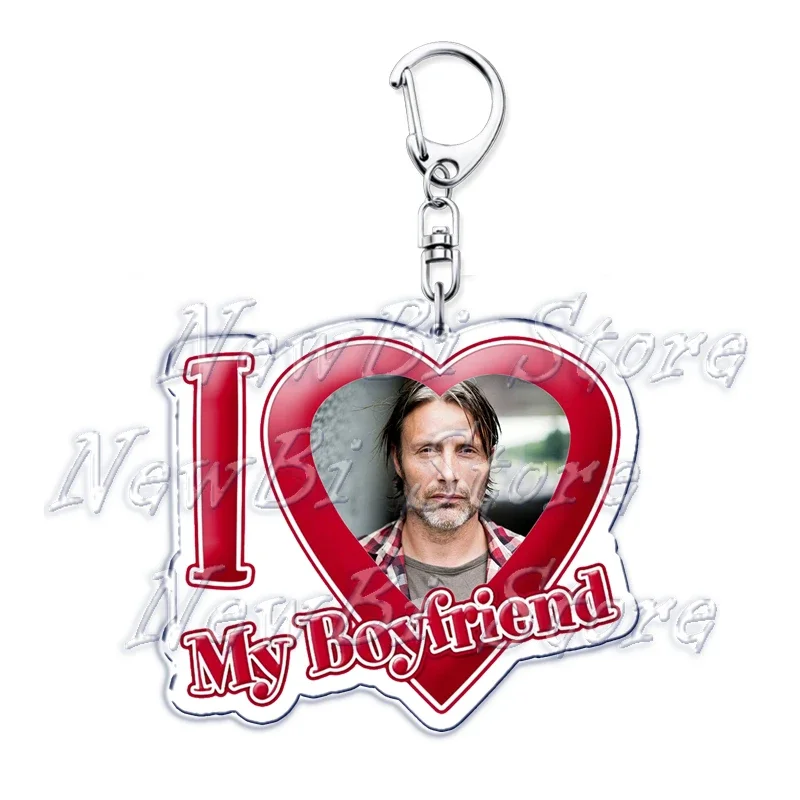 Ich liebe meinen Freund Mads Dittmann Mikkelsen Schlüsselanhänger Hannibal Schlüsselanhänger für Zubehör Taschenanhänger Schlüsselanhänger Ring Schmuck Geschenke – Detail 13